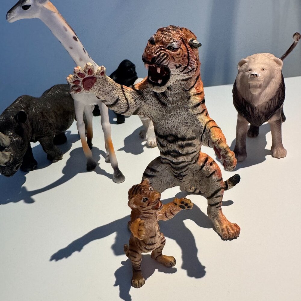 Safari Wild Animal Figurine Set – Lot of 10